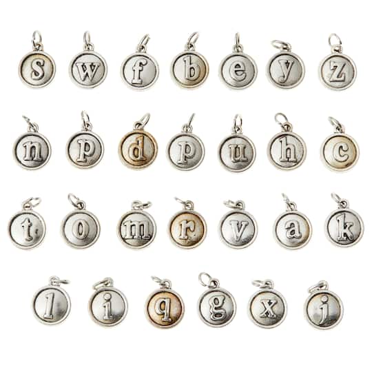 12 Packs: 26 ct. (312 total) Round Alphabet Charms by Bead Landing™